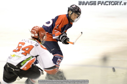 2014-11-22 Hockey Milano Rossoblu U14-Valpellice 0570 Federico Tozzi